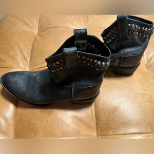 Black Studded Ankle Boots
